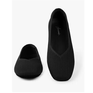Arromic Ballet Flats Women's 9 Black Knit Slip On Breathable‎ Flats
